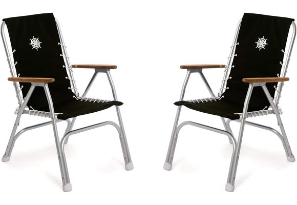 2 stuks nautische dekstoel | Blauw