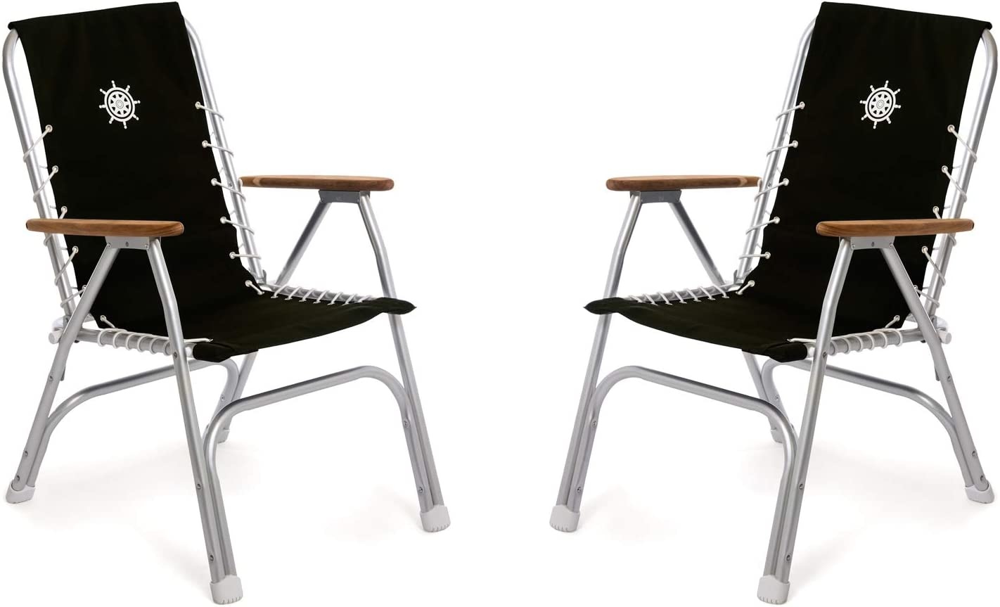 2 stuks nautische dekstoel | Blauw