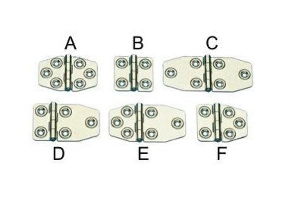 Allpa RVS Scharnier  44x45mm  Ø5mm (B)
