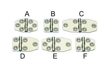 Allpa RVS Scharnier  44x45mm  Ø5mm (B)