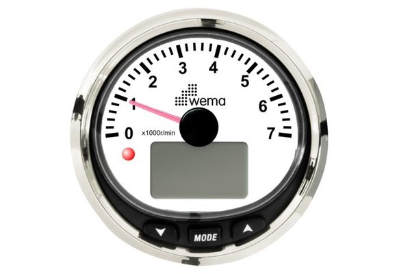 Silver serie toerenteller | 7000 rpm NMEA2000