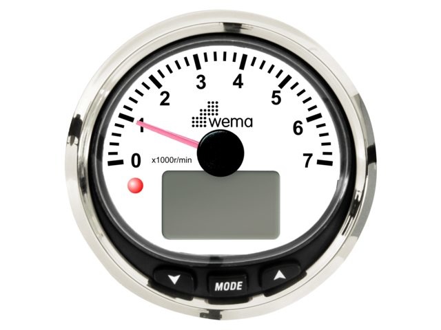 Silver serie toerenteller | 7000 rpm NMEA2000