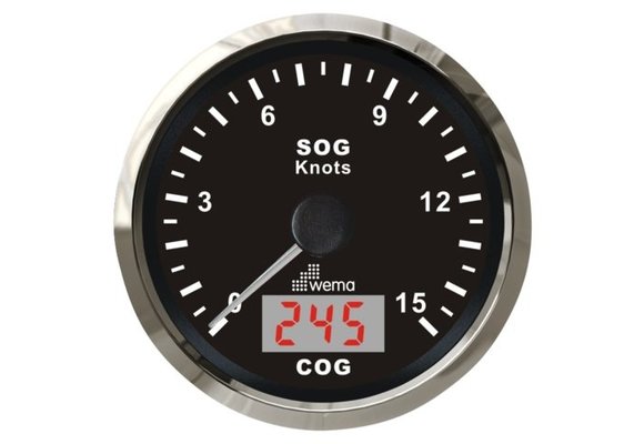 Silver serie GPS speedometer | 15kn/27km