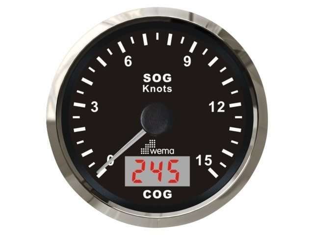 Silver serie GPS speedometer | 15kn/27km