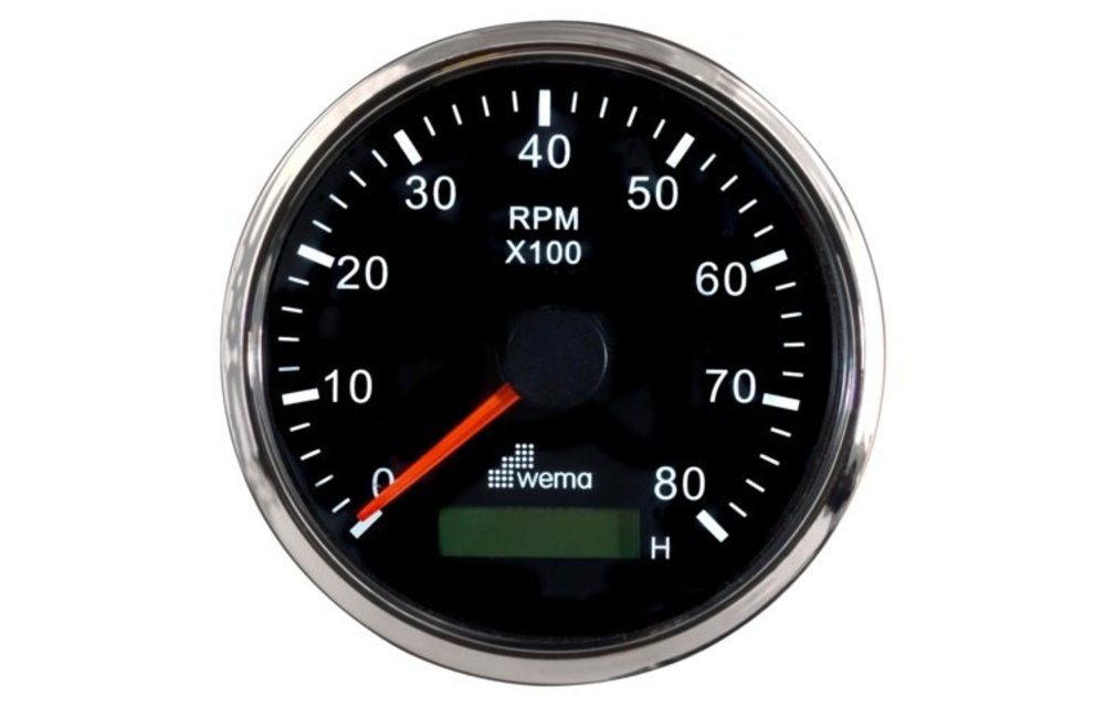 Silverline toerenteller met urenteller | 8000/U