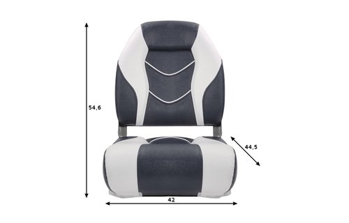 Bootstoel High Back antraciet / wit