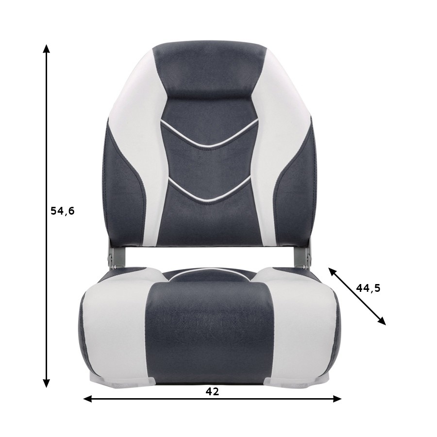 Bootstoel High Back antraciet / wit