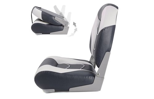 Bootstoel High Back antraciet / wit