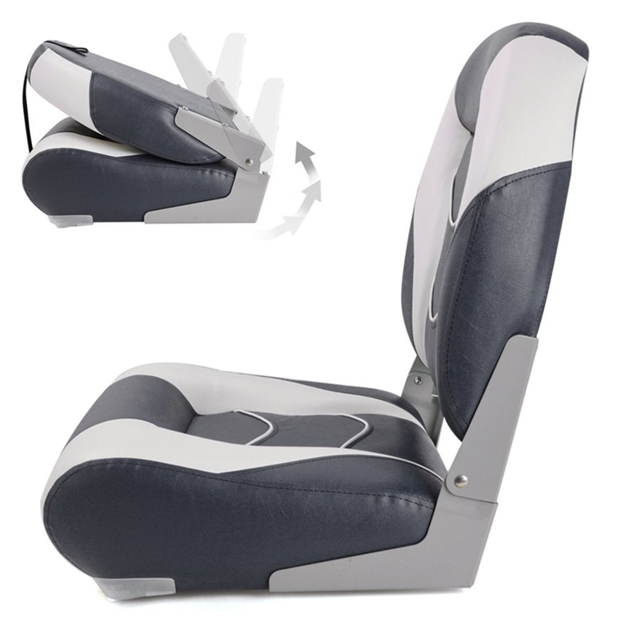 Bootstoel High Back antraciet / wit