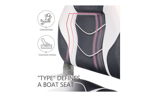 Bootstoel High Back antraciet / wit