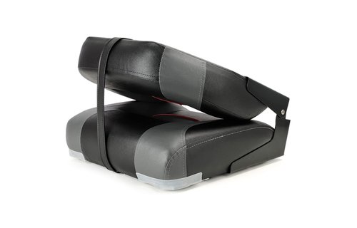 Bootstoel High Back antraciet met rode bies