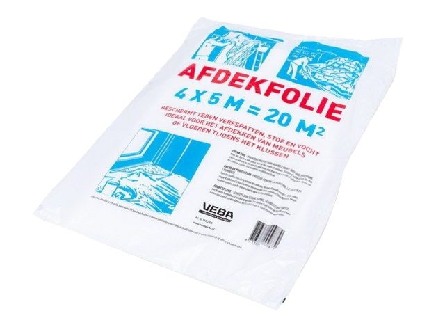Afdekfolie extra sterk transparant 4x4m
