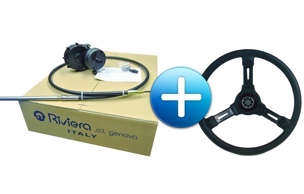 Riviera stuurset en stuurkabel tot 60pk | inclusief stuurwiel