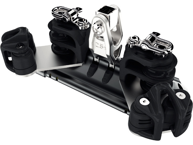 Overloopslede met upstand, 4 controleschijven, hondsvot en klemmen