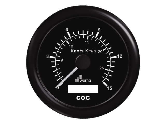 GPS/Speed/Compass | 15kn / 27km | Zwart