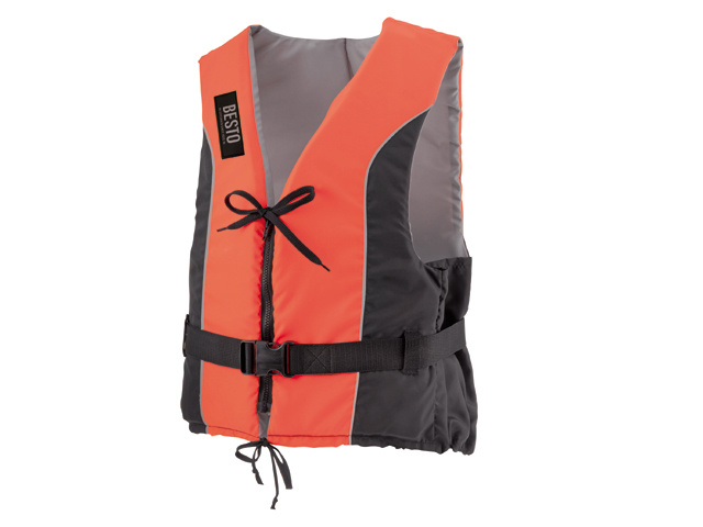 Besto Dinghy Zipper zwemvest 50N Oranje/Zwart