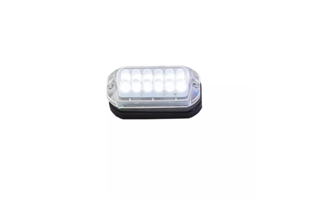 LED Onderwaterverlichting met kunststof huis; Lumen 180LM Cool White met RVS ring; incl. 1 5M-kabe