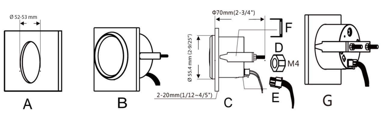 Dieptemeter inclusief transducer