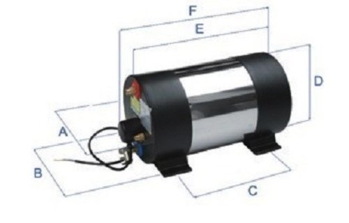 Johnson 22 L. RVS Aquah scheepsboiler 1200 W