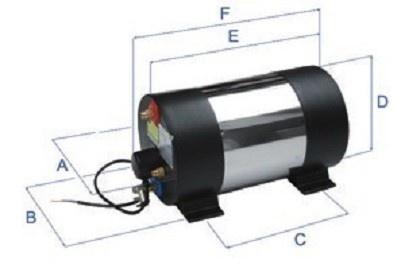 Johnson 80 L. RVS Aquah scheepsboiler 500 W