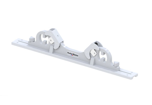 Hurley Chocks (pair) White to fit pre-installed swim platform rail system (Hardware f.rails include)