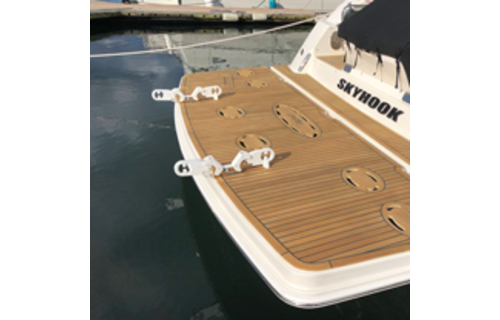 Hurley Chocks (pair) White to fit pre-installed swim platform rail system (Hardware f.rails include)