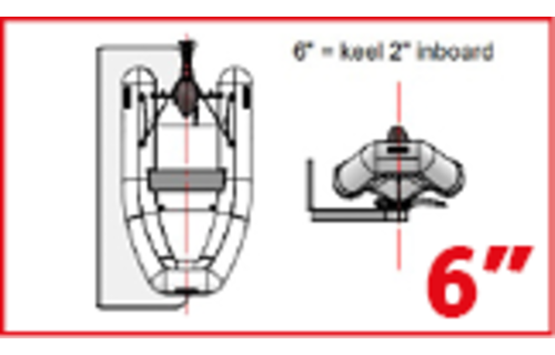 Hurley H2O Davit System 6 | Mount Soft Bottom White w/foot plate to perm.mount to swim platform