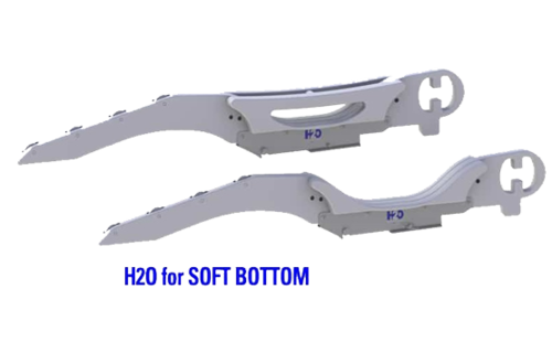 Hurley H2O Davit System 6 | Mount Soft Bottom White w/foot plate to perm.mount to swim platform