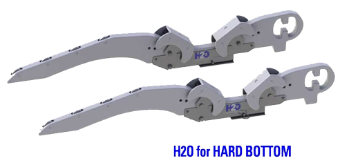 Hurley H2O Davit System 8 White Mount Hard Bottom w/foot plate to perm. mount to swim platf