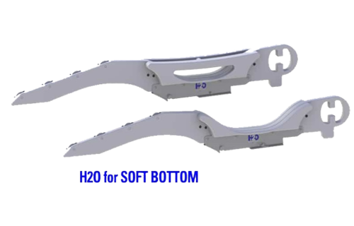 Hurley H2O Davit System 10 Mount Soft Bottom White w/foot plate to perm. mount to swim platform