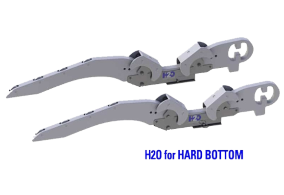 Hurley H2O Davit System 10 Mount Hard Bottom White w/foot plate to perm. mount to swim platform