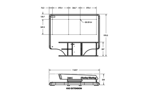 Hurley H3O Davit w/Hand Winch | Zwart
