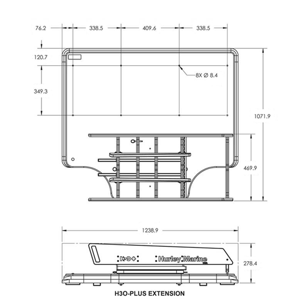 Hurley H3O+ Davit w/Electric Winch