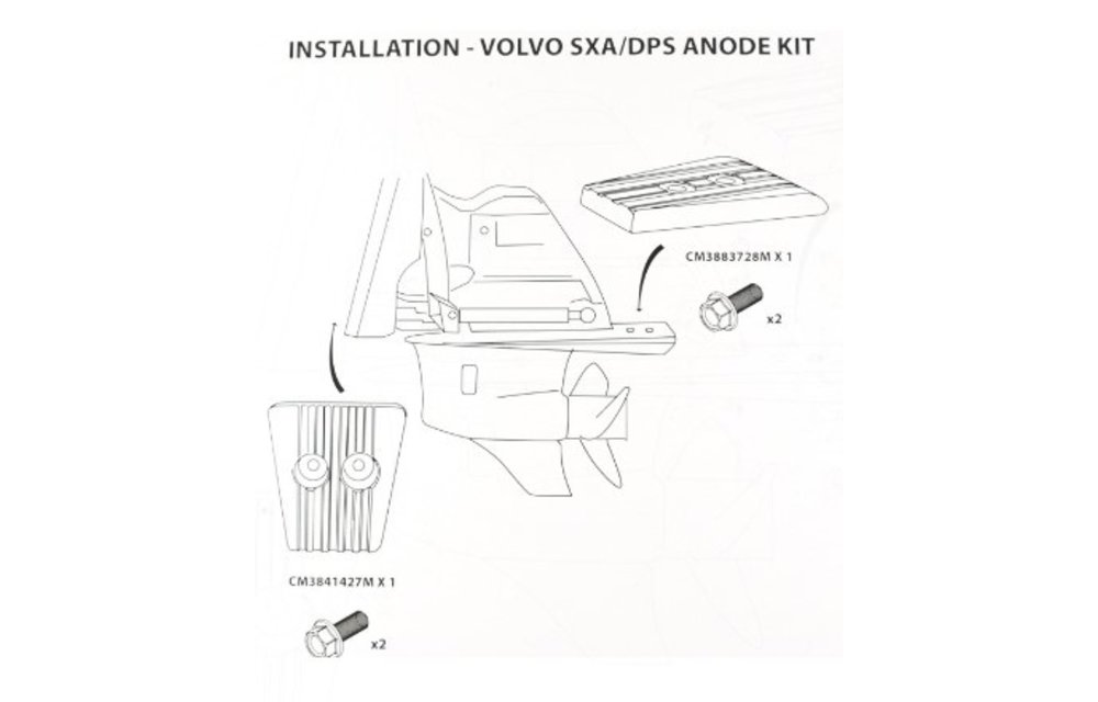 Allpa Zinkanode kit Volvo SX-A / DPS