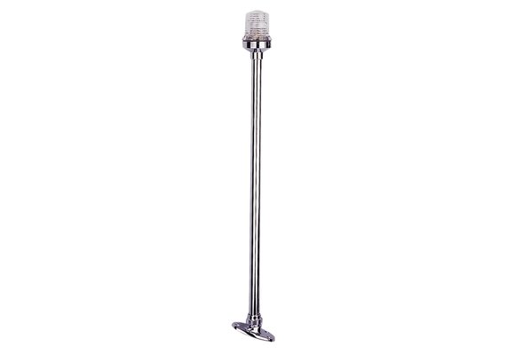 Rondschijnend toplicht  telescopisch  12V / 8W  360º  RVS-huis met heldere lens  H=610mm
