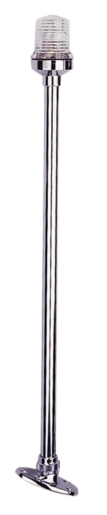 Rondschijnend toplicht telescopisch 12V / 8W 360º RVS-huis met heldere lens H=610mm