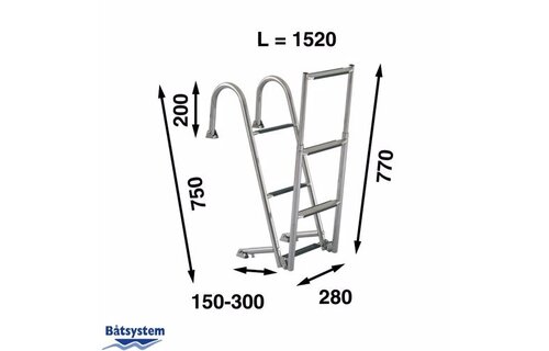 Rvs Opklapbare Ladder - 7 Treden