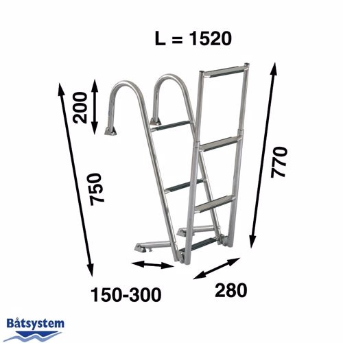 Rvs Opklapbare Ladder - 7 Treden