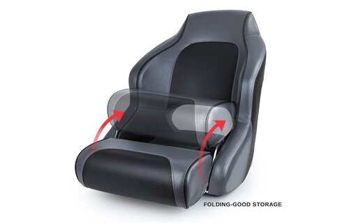 Flip up luxe bootstoel BLACK