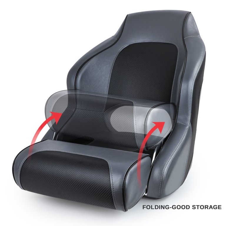 Flip up luxe bootstoel BLACK