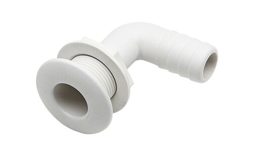 Huiddoorvoer haaks 25 mm wit