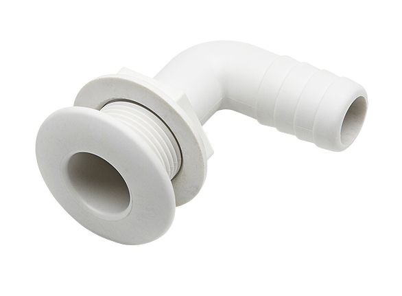 Huiddoorvoer haaks 25 mm wit