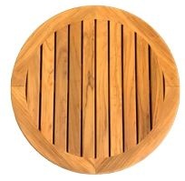 Massief teak tafelblad rond Ø610x23mm