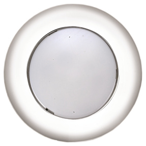 allpa Kunststof LED-Plafondlamp met wit Polycarbonaat huis, Ø77.2mm, inbouw, 12V/2,2W, LED 6x 5Ø, warm white