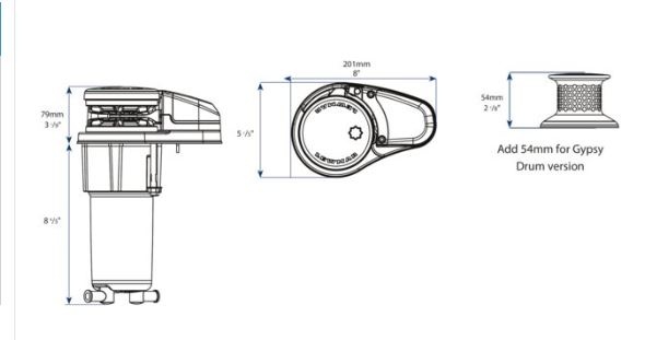 Lewmar - VX1L Verticale ankerlier