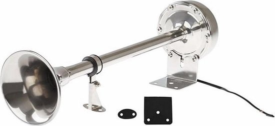 Talamex Scheepshoorn 12 Volt enkel RVS - 400mm