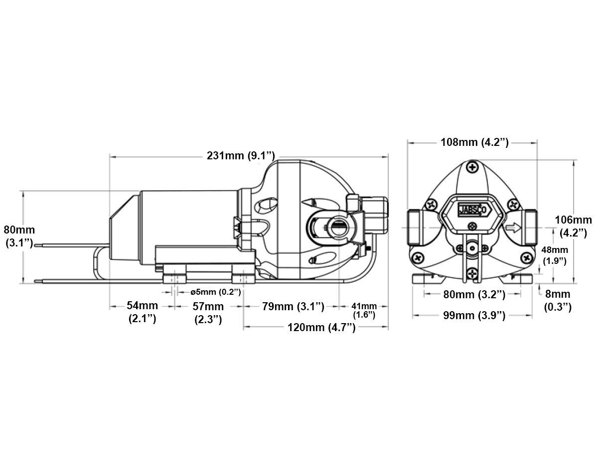 Jabsco hotshot 3 dekwaspomp 12V 11 L/M 50 PSI