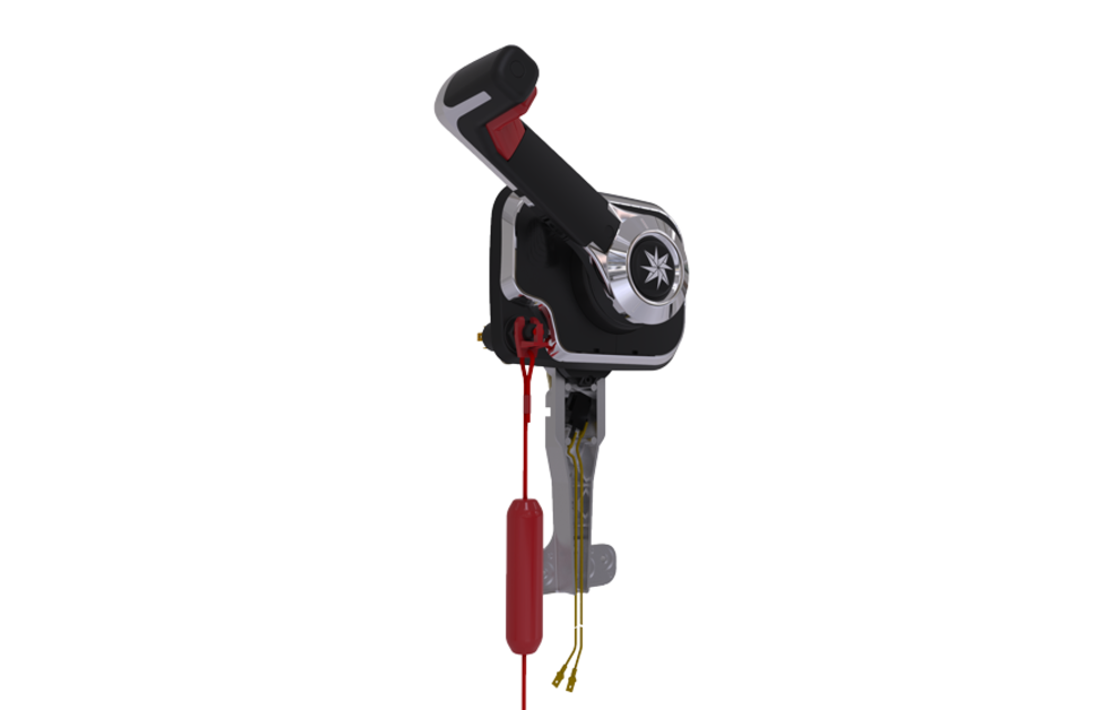 Xtreme Port Mount Control, Chrome met Trim en Noodstopschakelaar