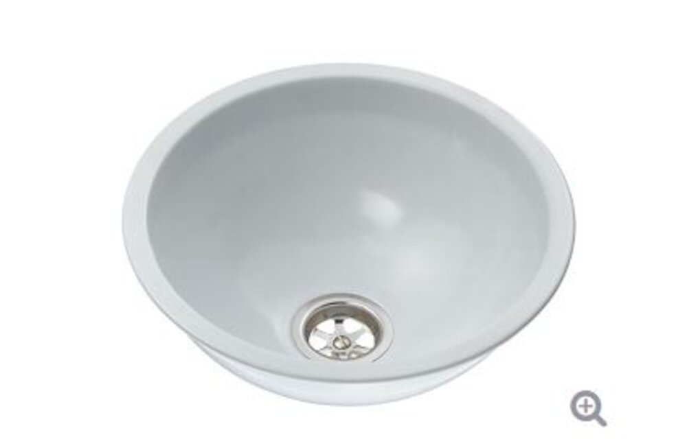 Ronde spoelbak met witte epoxy finish