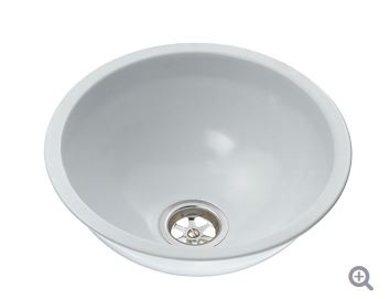 Ronde spoelbak met witte epoxy finish